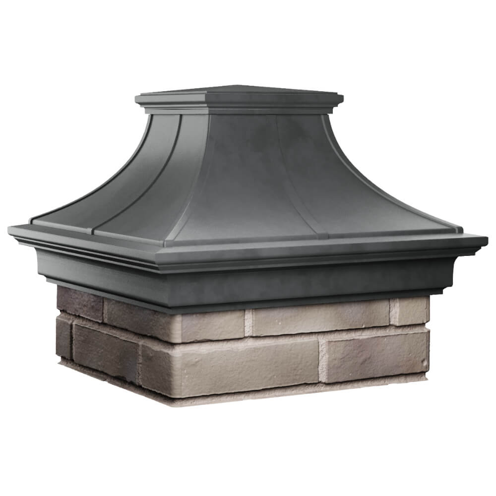Колпак Zking Монблан Премиум Серый на столб 1.5х1.5 кирпича (385х385мм) в Кемерово фото