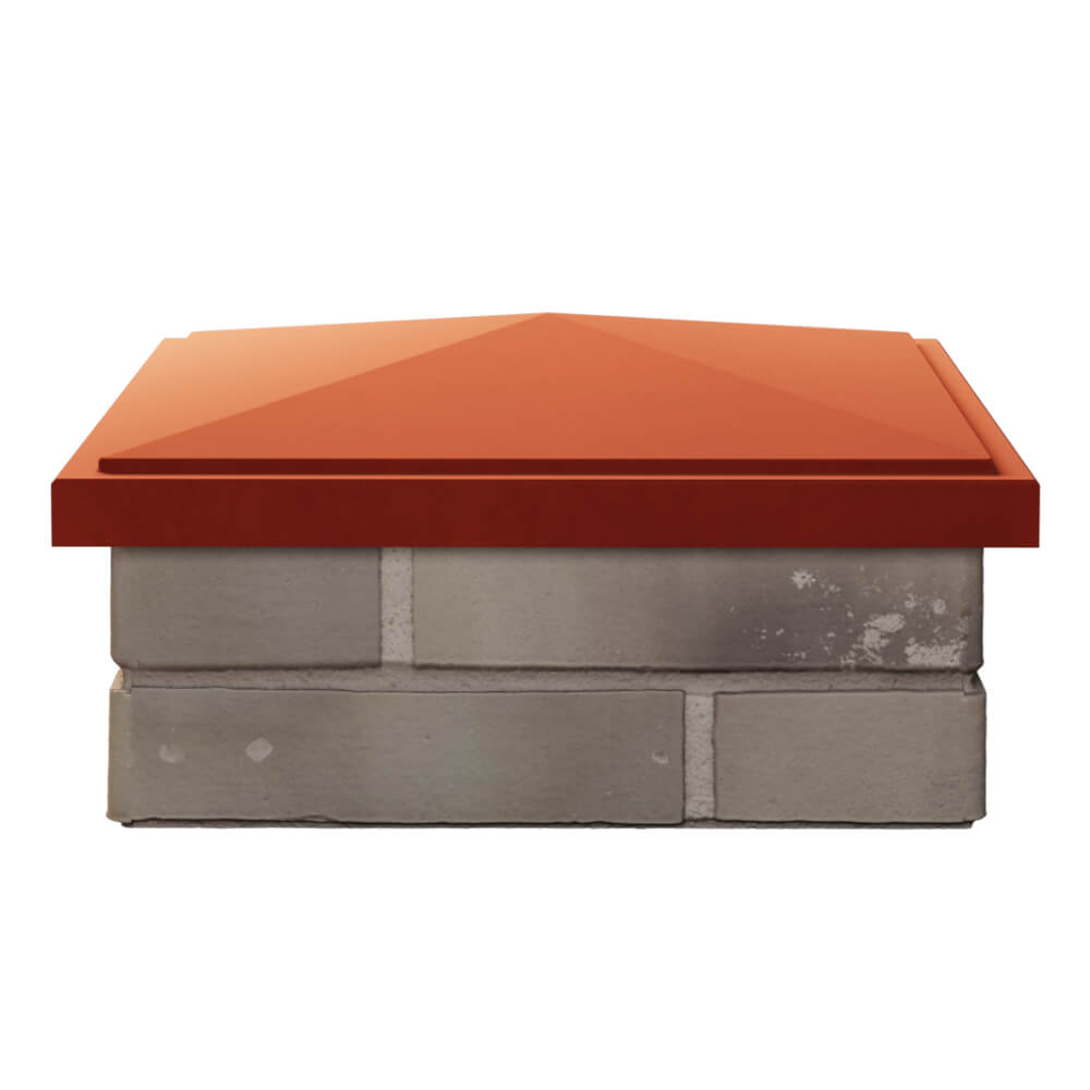 Колпак Zking БонаМоно Красный на столб 1.5х1.5 кирпича (385х385, 400х400мм) Кемерово фото