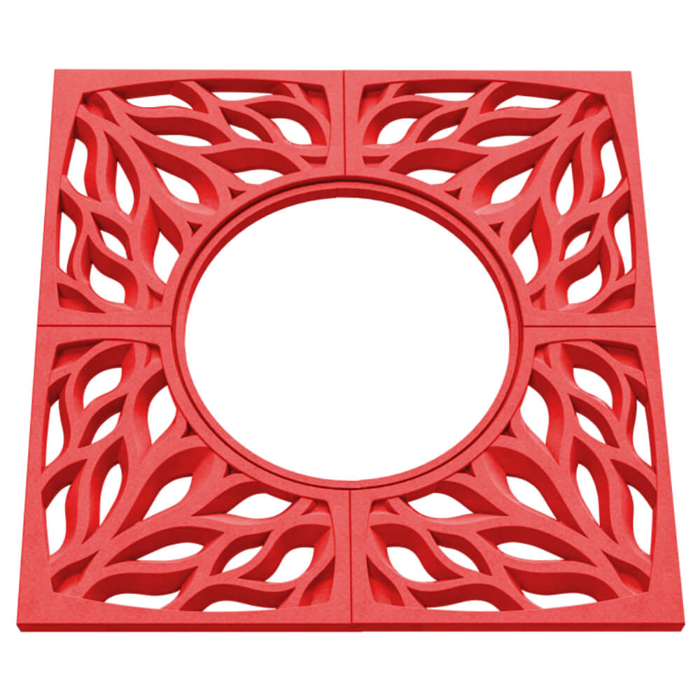 Приствольная решетка для дерева ZKING CRUST 1.2х1.2м Красная в Кемерово фото