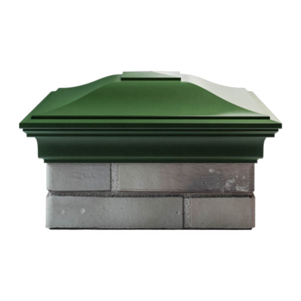 Колпак Zking Монблан Зеленый на столб 1.5х1.5 еврокирпича 0.7НФ (355х355мм) Кемерово фото
