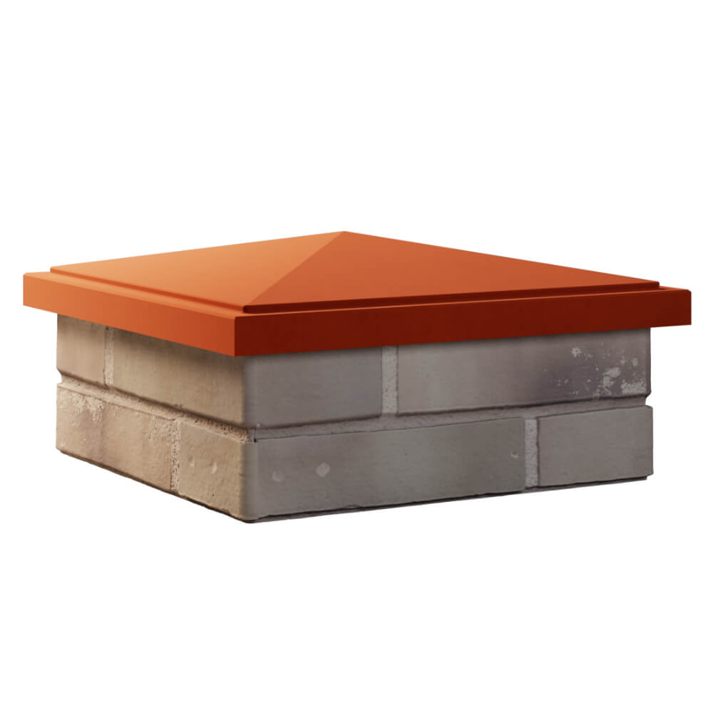 Колпак Zking БонаМоно Красный на столб 1.5х1.5 кирпича (385х385, 400х400мм) в Кемерово фото