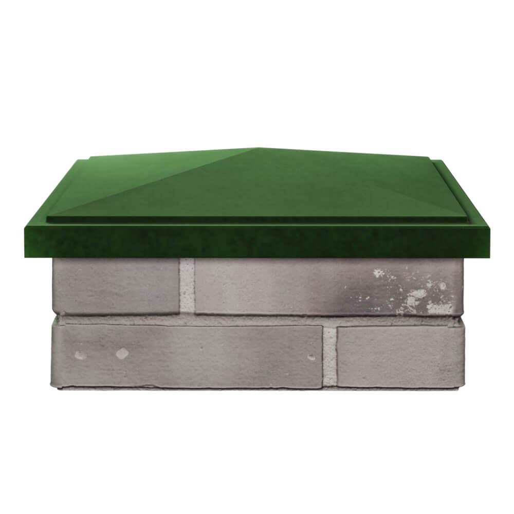 Колпак Zking БонаМоно Зеленый на столб 1.5х1.5 кирпича (385х385, 400х400мм) Кемерово фото