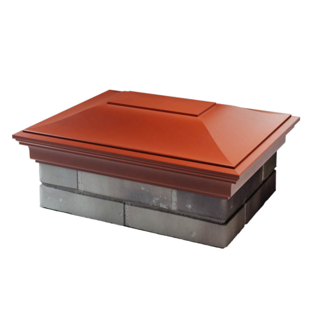 Колпак Zking Монблан Красный на столб 2х1.5 кирпича (515х385мм) в Кемерово фото