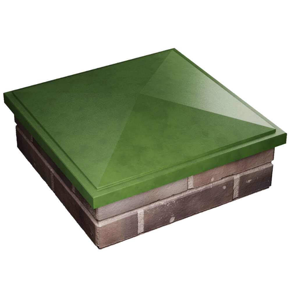 Колпак Zking БонаМоно Зеленый на столб 2х2 кирпича (515х515, 530х530мм) в Кемерово фото