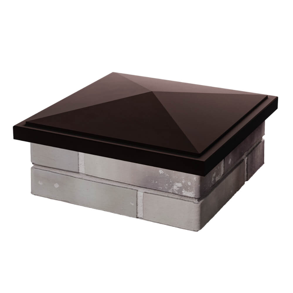 Колпак Zking БонаМоно Коричневый на столб 1.5х1.5 кирпича (385х385, 400х400мм) в Кемерово фото