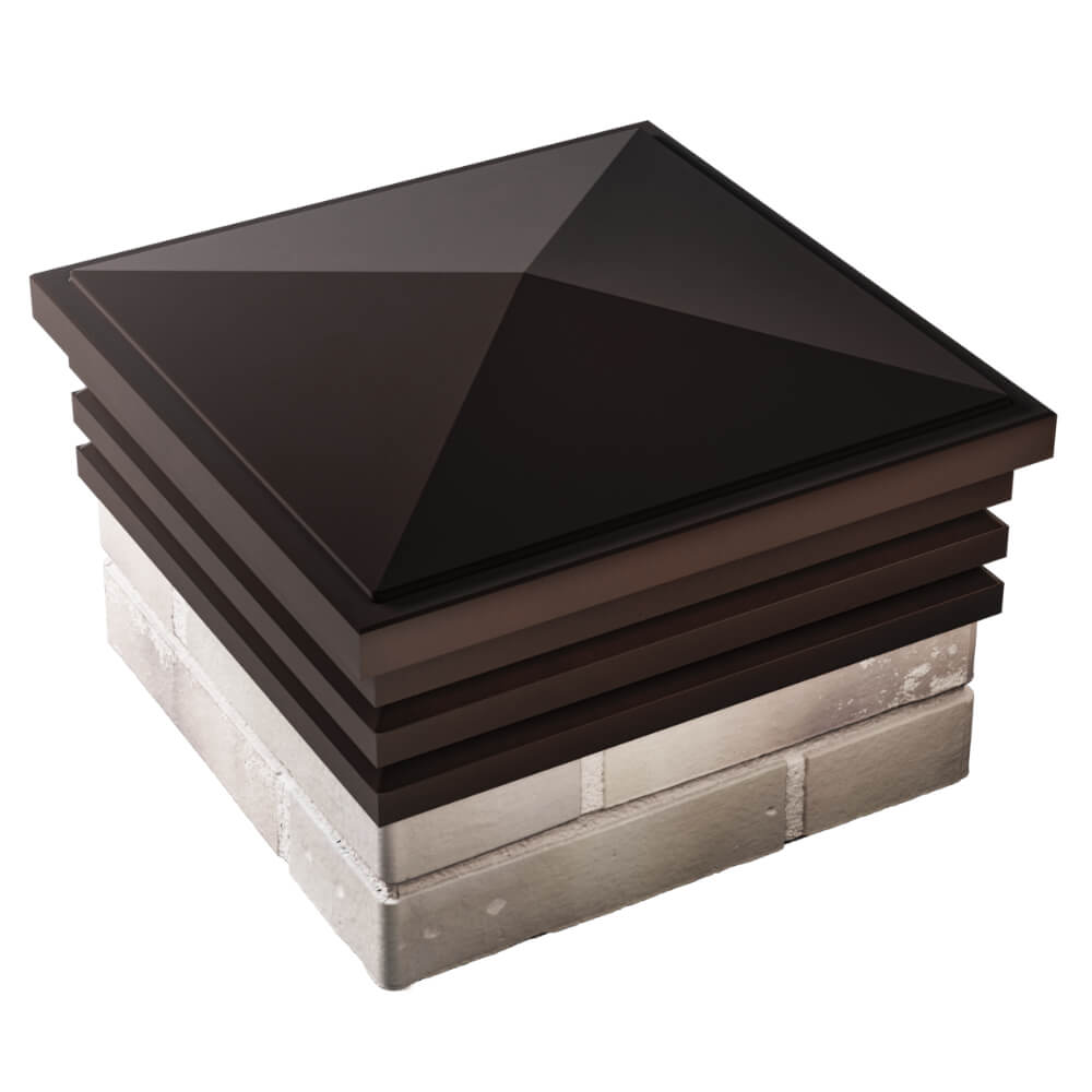 Колпак Zking Бона ХайТек Коричневый на столб 1.5х1.5 кирпича (385х385мм) в Кемерово фото