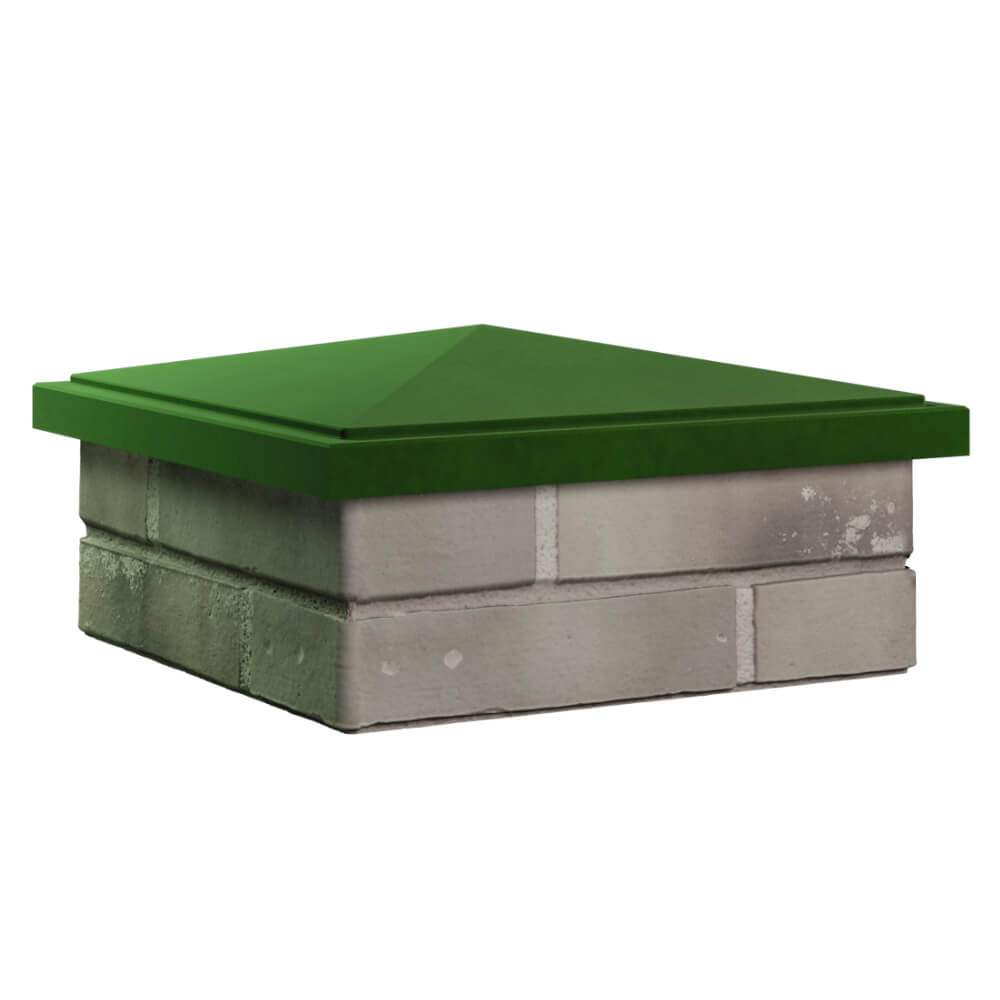 Колпак Zking БонаМоно Зеленый на столб 1.5х1.5 кирпича (385х385, 400х400мм) в Кемерово фото