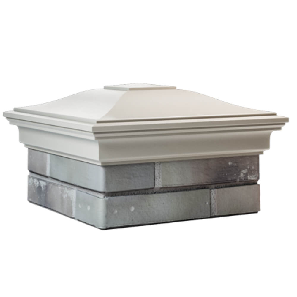 Колпак Zking Монблан Бежевый на столб 1.5х1.5 кирпича (385х385мм) в Кемерово фото