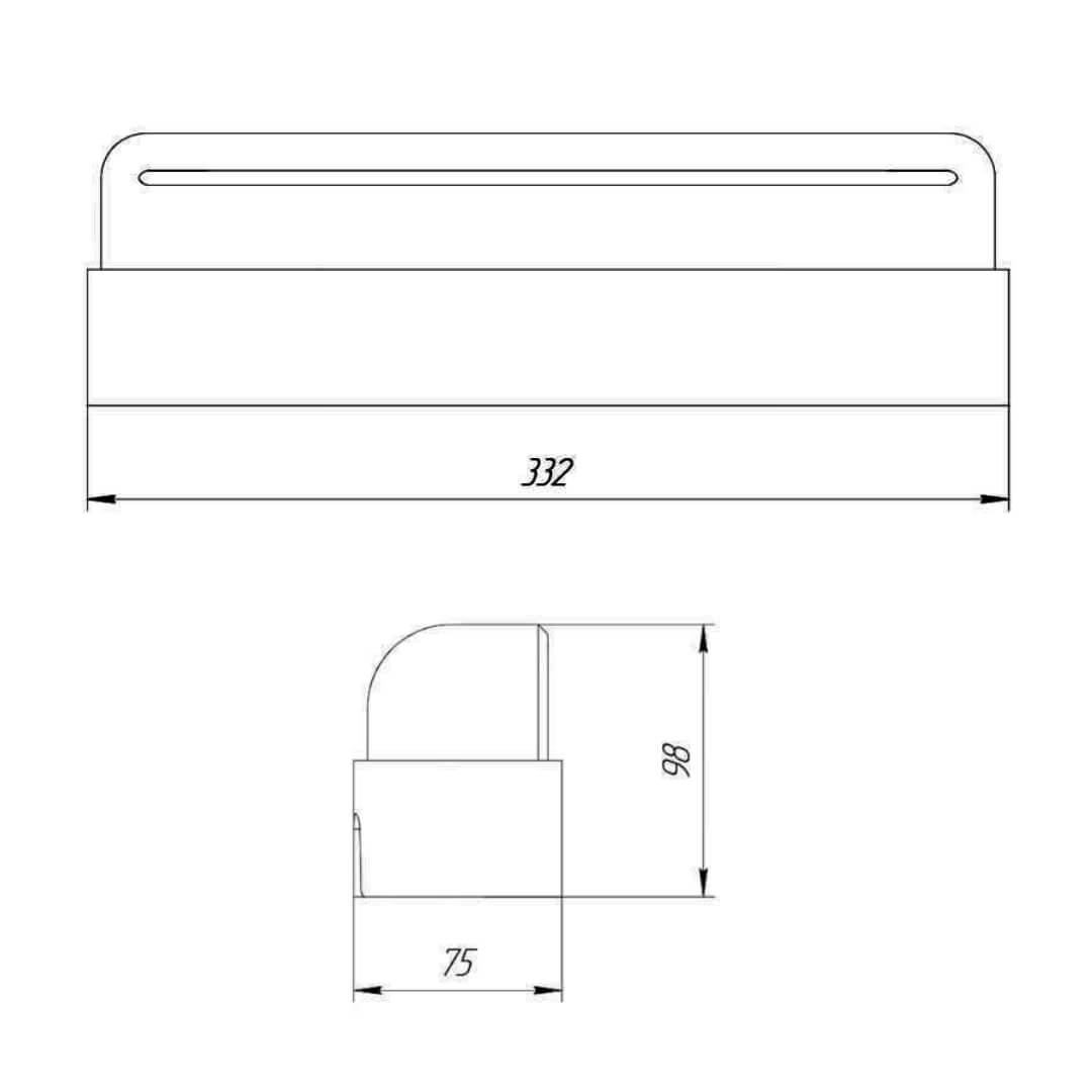 LED Светильник для шаговой плиты STONE Светлая Галька 330х75х98мм в Кемерово фото