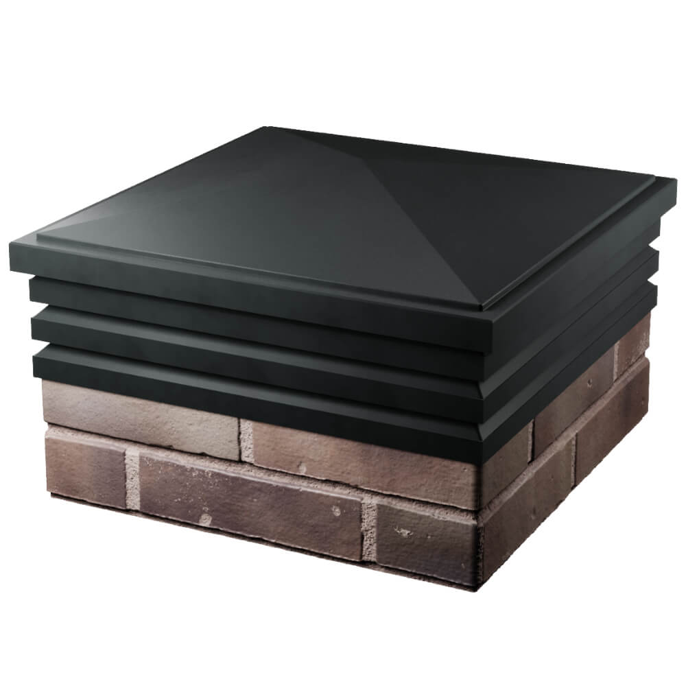 Колпак Zking Бона ХайТек Черный на столб 2х2 кирпича (513х513мм) в Кемерово фото