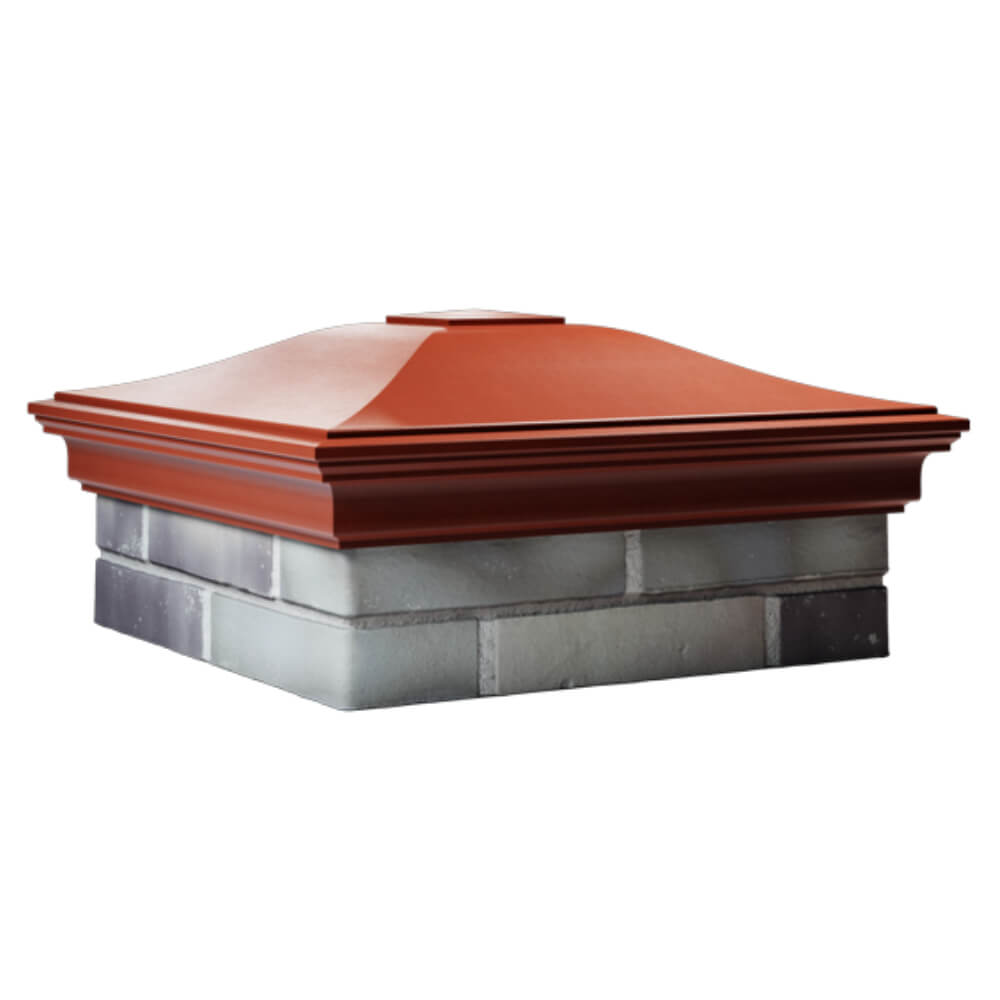 Колпак Zking Монблан Красный на столб 2х2 кирпича (515х515мм) в Кемерово фото