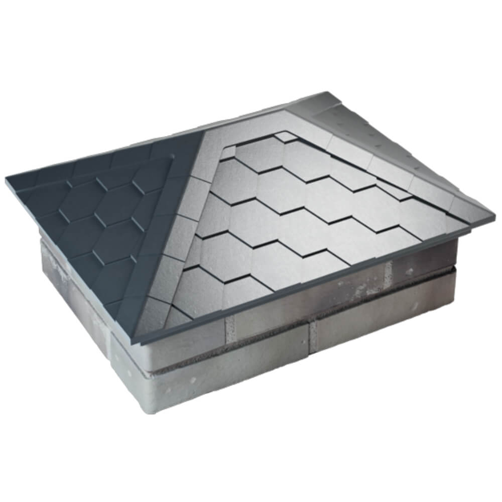 Колпак Zking Эверест Серый на столб 2х1.5 кирпича (520х390мм) Кемерово фото