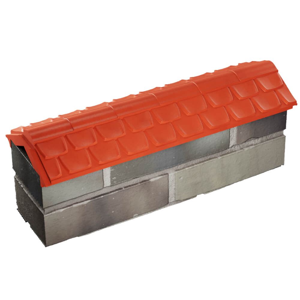 Парапет Zking Эльбрус Красный с посадкой на 0.5 кирпича (130мм) в Кемерово фото