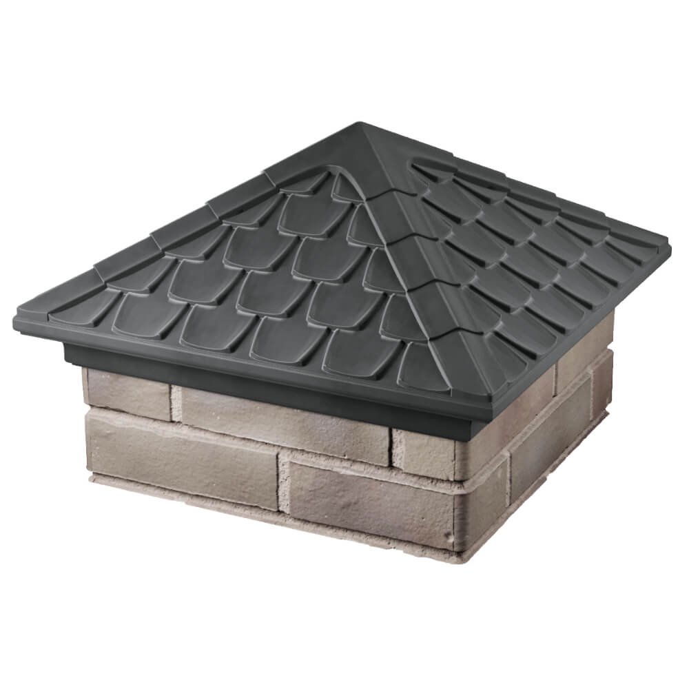 Колпак Zking Эльбрус Серый на столб 1.5х1.5 кирпича (385х385мм) в Кемерово фото