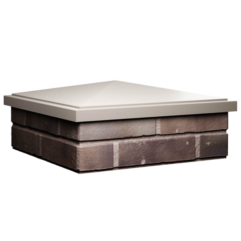 Колпак Zking БонаМоно Бежевый на столб 2х2 кирпича (515х515, 530х530мм) в Кемерово фото