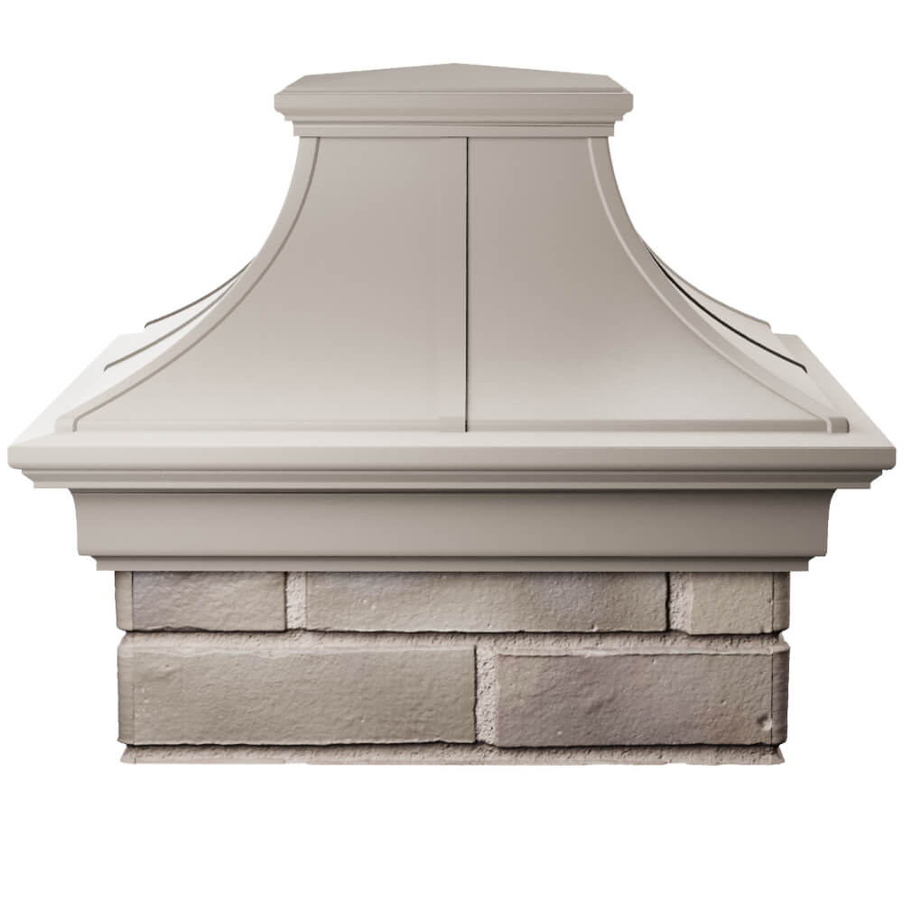 Колпак Zking Монблан Премиум Бежевый на столб 1.5х1.5 кирпича (385х385мм) Кемерово фото