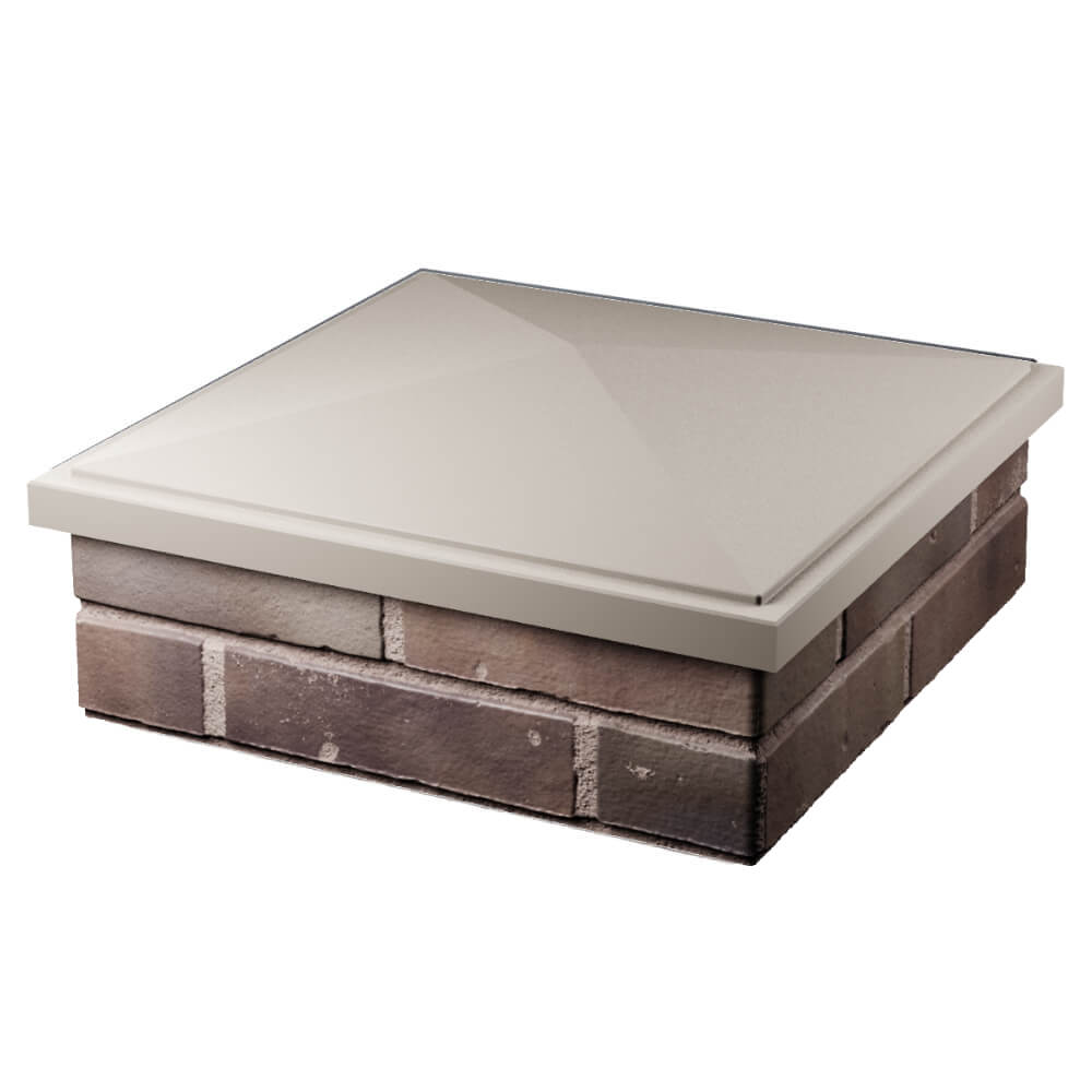 Колпак Zking БонаМоно Бежевый на столб 2х2 кирпича (515х515, 530х530мм) в Кемерово фото