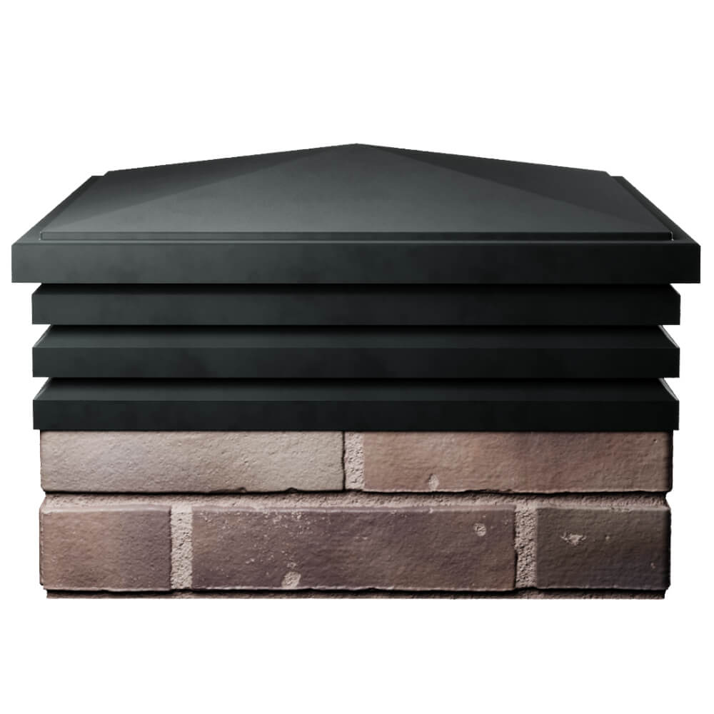 Колпак Zking Бона ХайТек Черный на столб 2х2 кирпича (513х513мм) Кемерово фото