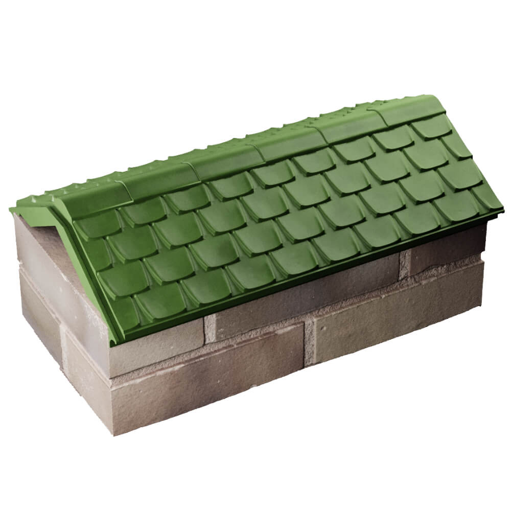 Парапет Zking Эльбрус Зеленый с посадкой на 1 кирпич (255мм) в Кемерово фото