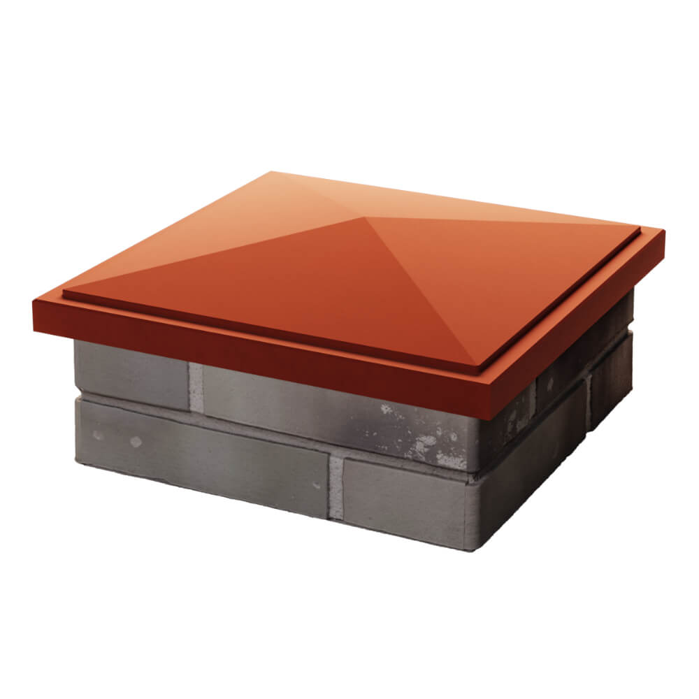 Колпак Zking БонаМоно Красный на столб 1.5х1.5 кирпича (385х385, 400х400мм) в Кемерово фото