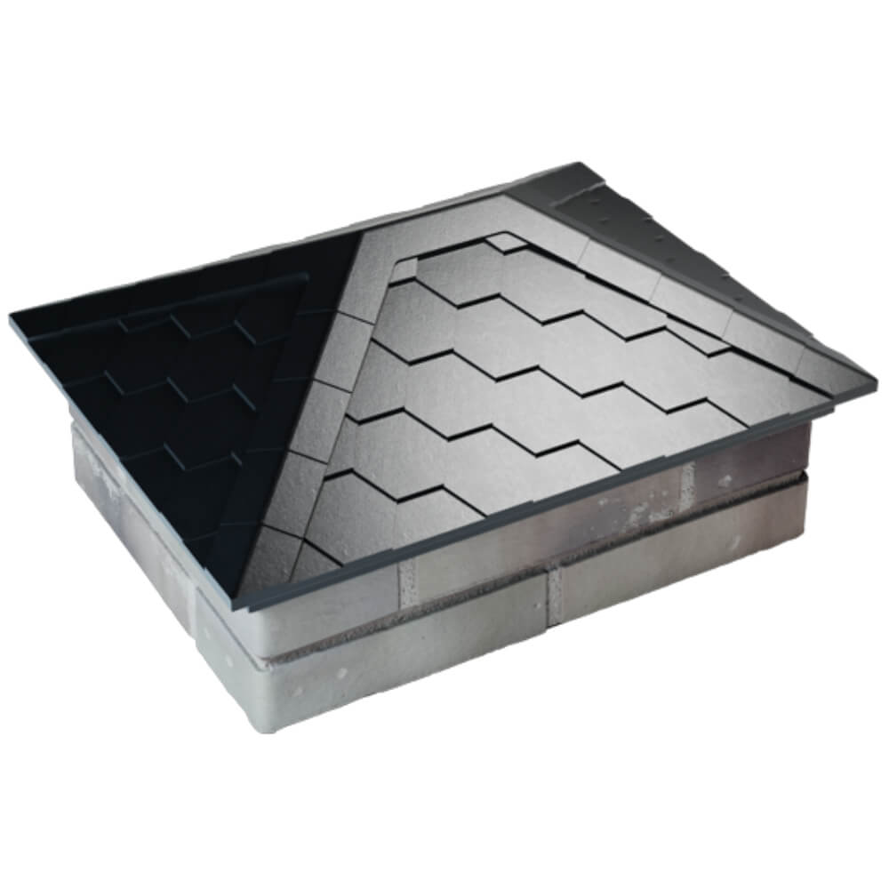 Колпак Zking Эверест Черный на столб 2х1.5 кирпича (520х390мм) Кемерово фото