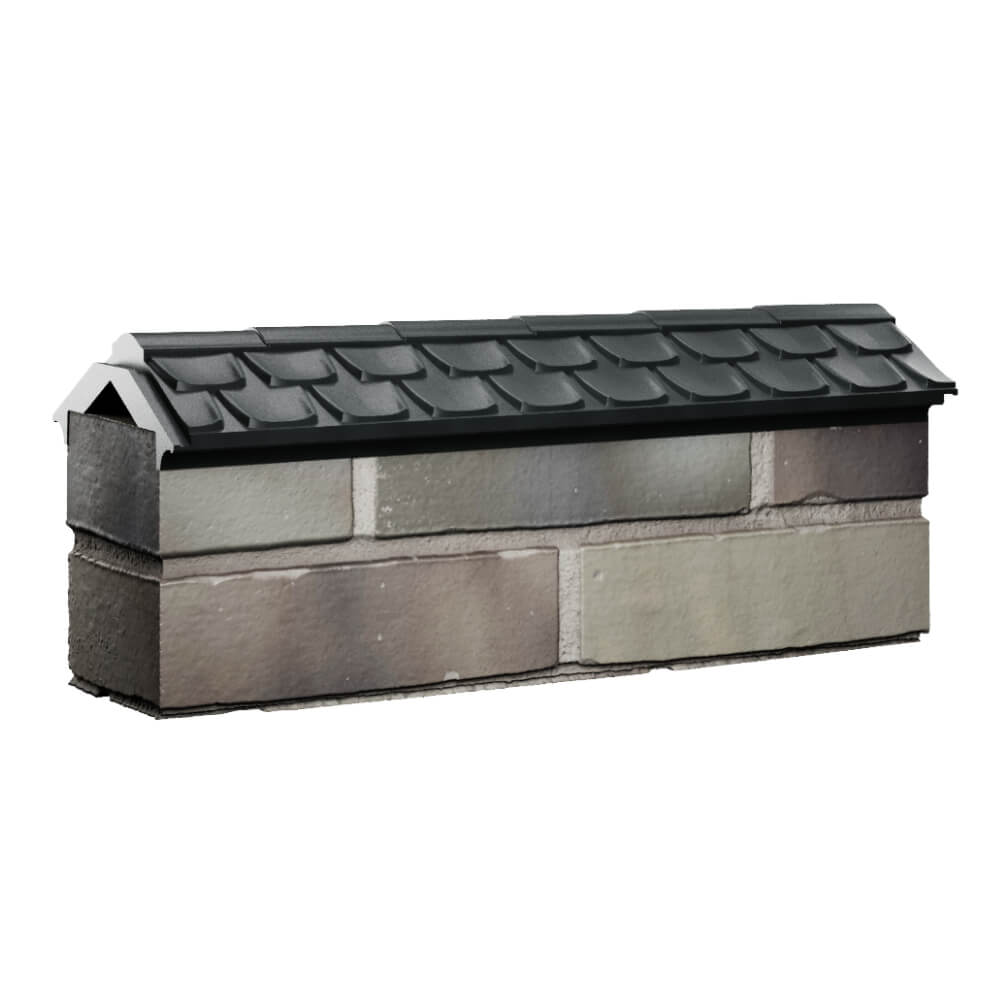 Парапет Zking Эльбрус Черный с посадкой на 0.5 кирпича (130мм) Кемерово фото