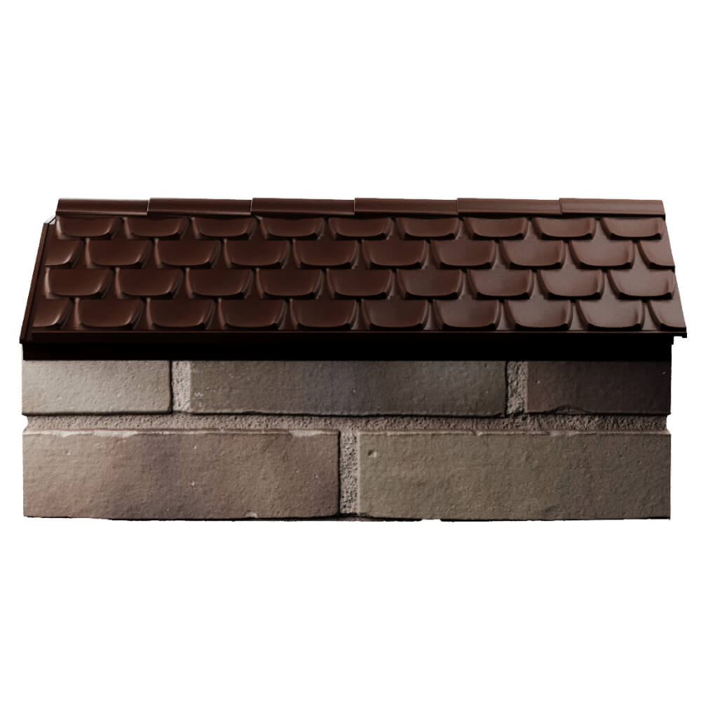 Парапет Zking Эльбрус Коричневый с посадкой на 1 кирпич (255мм) в Кемерово фото