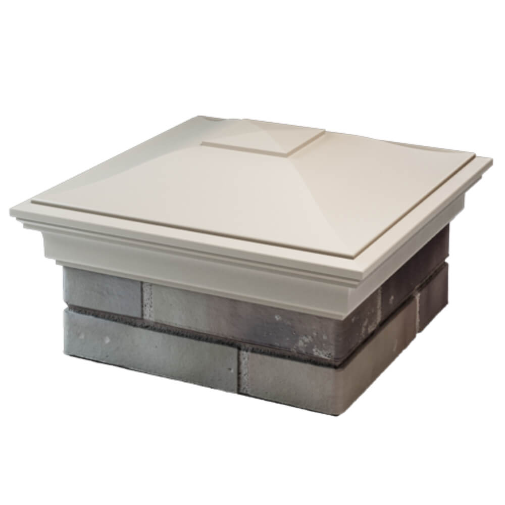 Колпак Zking Монблан Бежевый на столб 1.5х1.5 кирпича (385х385мм) в Кемерово фото