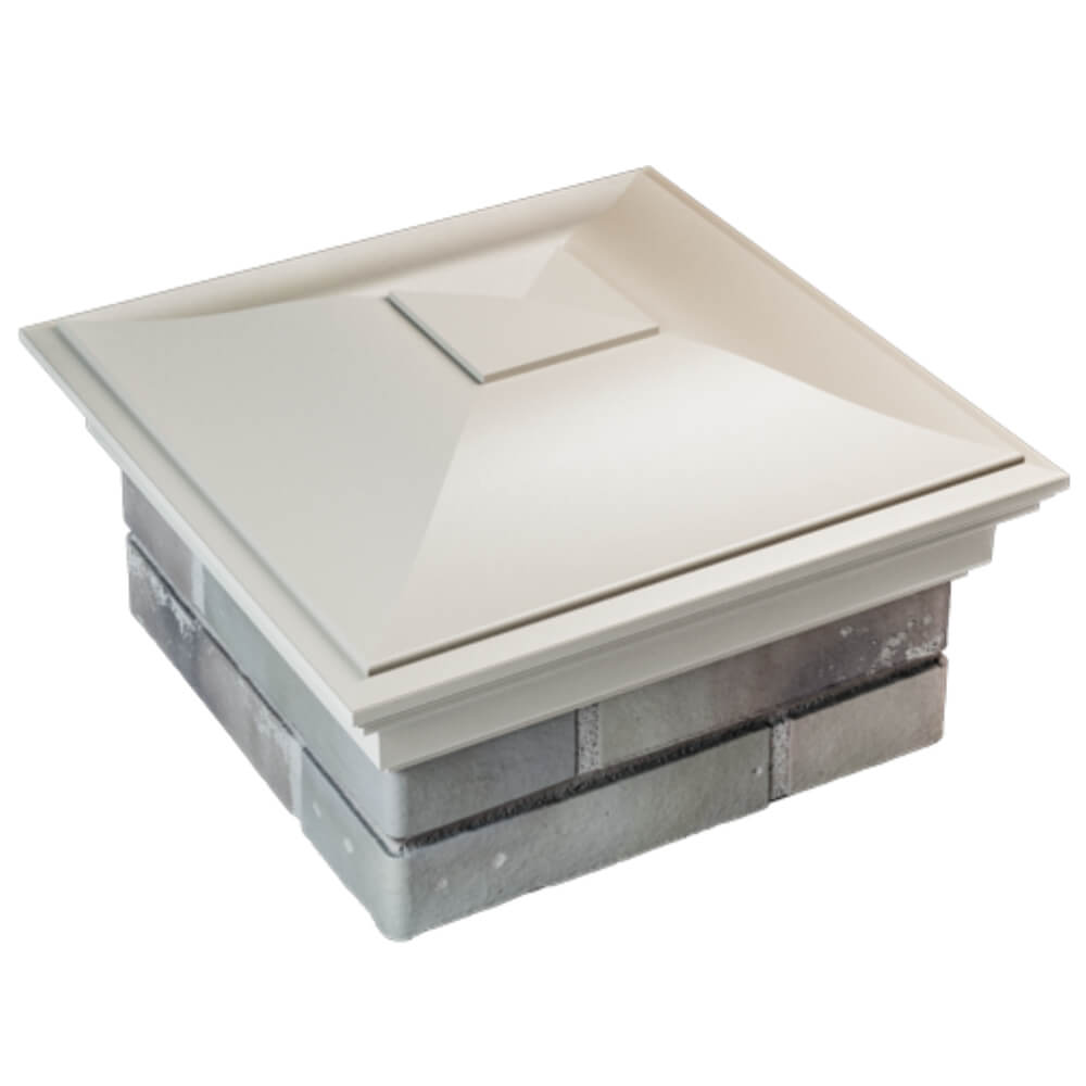 Колпак Zking Монблан Бежевый на столб 1.5х1.5 кирпича (385х385мм) в Кемерово фото