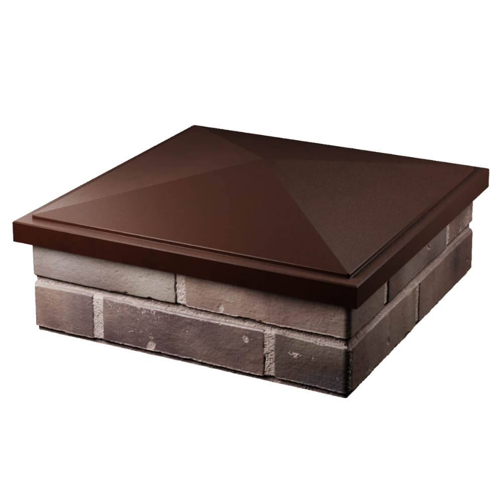 Колпак Zking БонаМоно Коричневый на столб 2х2 кирпича (515х515, 530х530мм) в Кемерово фото