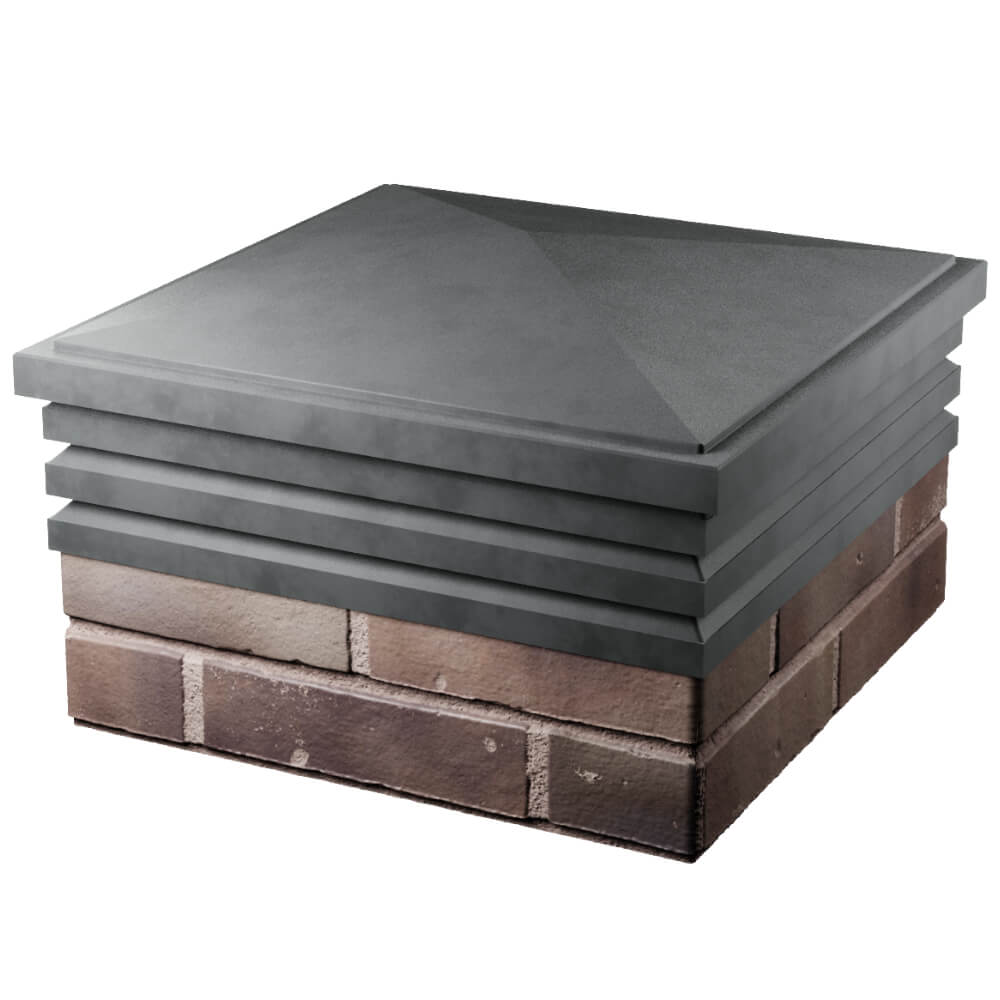 Колпак Zking Бона ХайТек Серый на столб 2х2 кирпича (513х513мм) в Кемерово фото