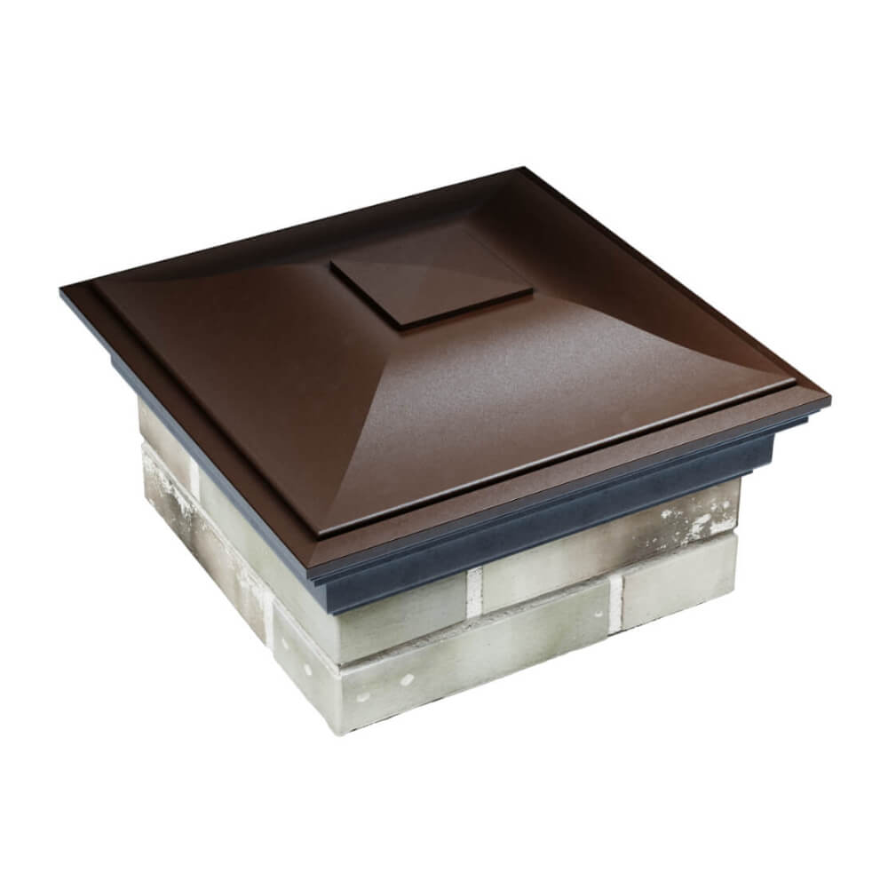 Колпак Zking Монблан Коричневый на столб 1.5х1.5 еврокирпича 0.7НФ (355х355мм) в Кемерово фото