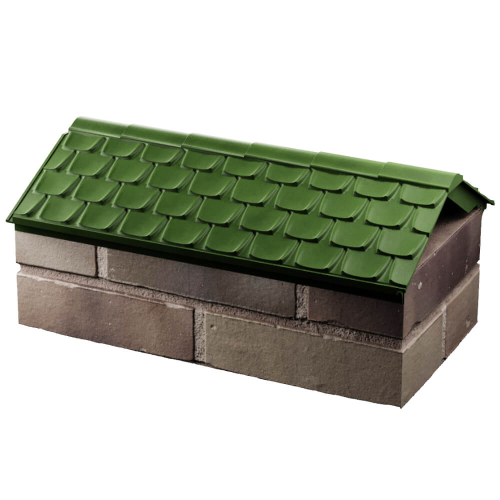 Парапет Zking Эльбрус Зеленый с посадкой на 1 кирпич (255мм) в Кемерово фото