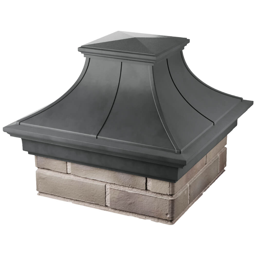 Колпак Zking Монблан Премиум Серый на столб 1.5х1.5 кирпича (385х385мм) в Кемерово фото