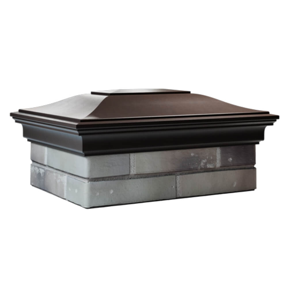 Колпак Zking Монблан Коричневый на столб 2х1.5 кирпича (515х385мм) в Кемерово фото