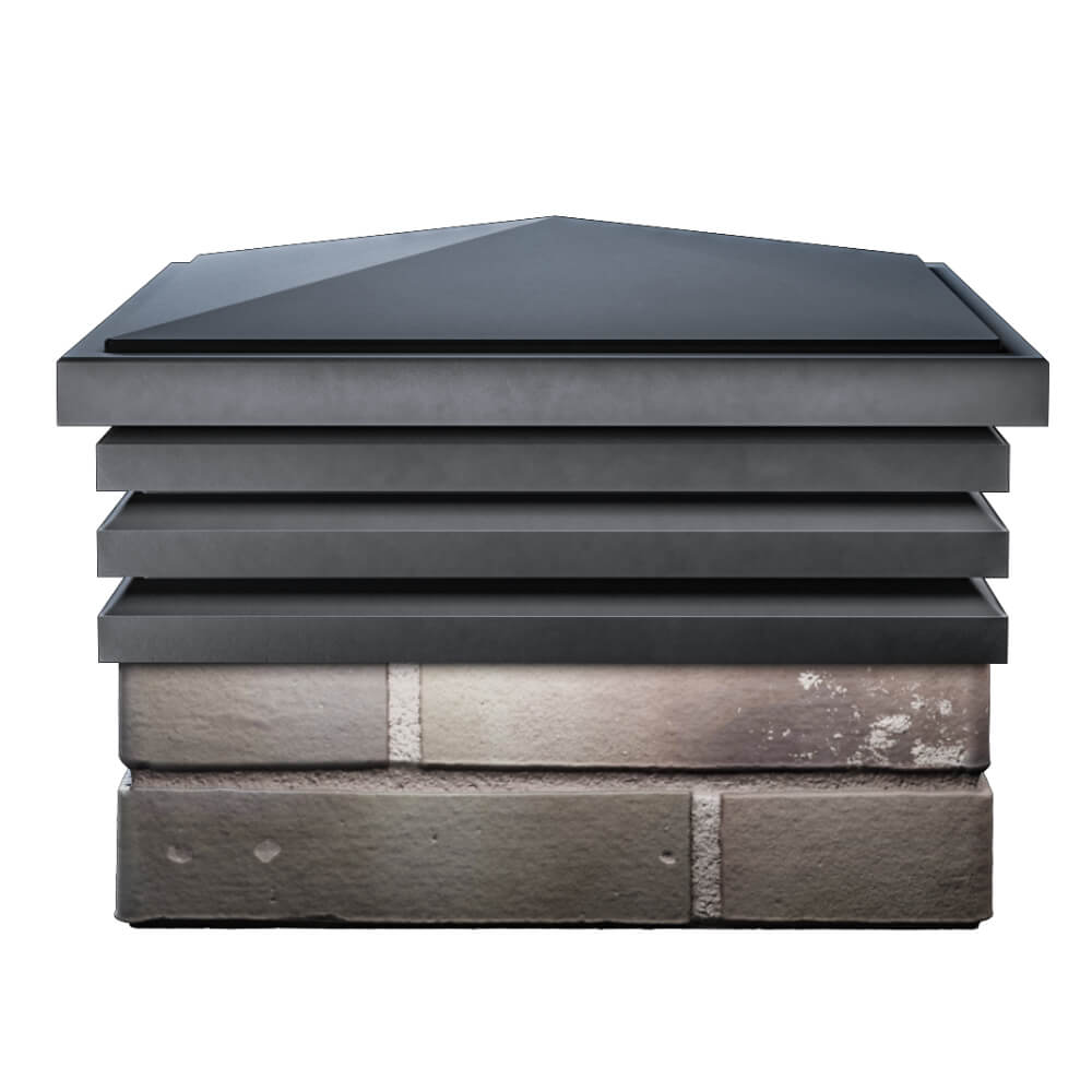 Колпак Zking Бона ХайТек Серый на столб 1.5х1.5 кирпича (385х385мм) Кемерово фото