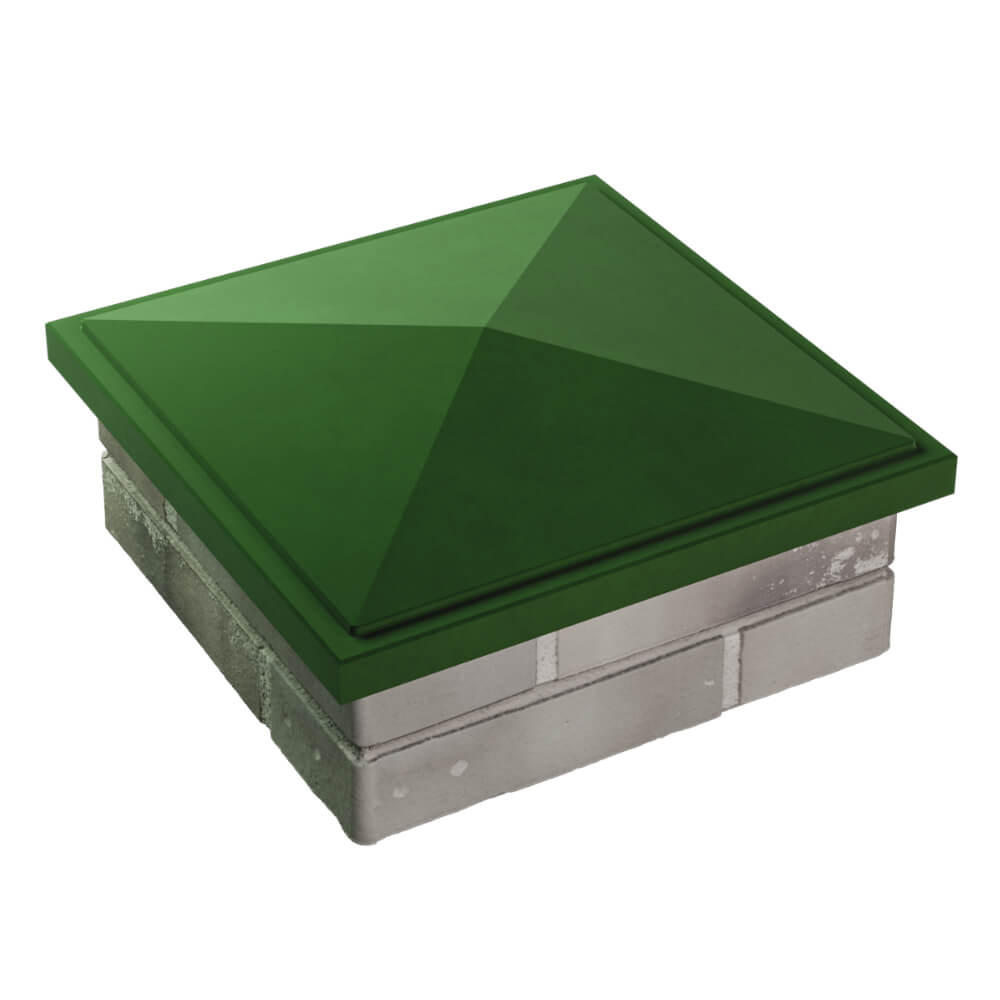 Колпак Zking БонаМоно Зеленый на столб 1.5х1.5 кирпича (385х385, 400х400мм) в Кемерово фото