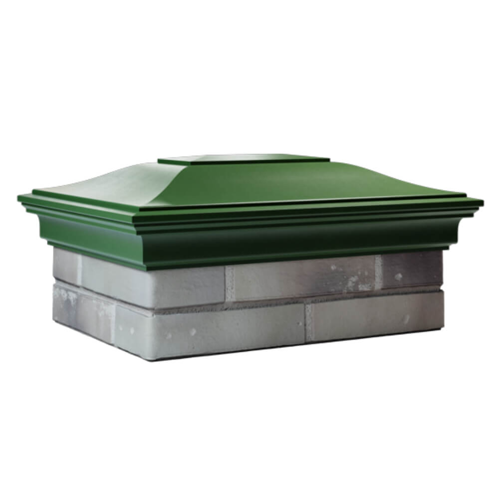 Колпак Zking Монблан Зеленый на столб 2х1.5 кирпича (515х385мм) в Кемерово фото