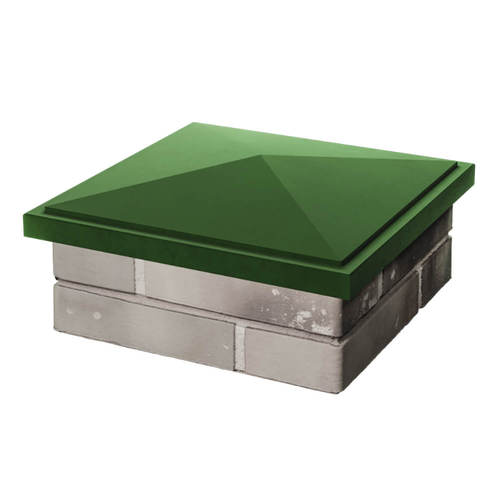 Колпак Zking БонаМоно Зеленый на столб 1.5х1.5 кирпича (385х385, 400х400мм) в Кемерово фото