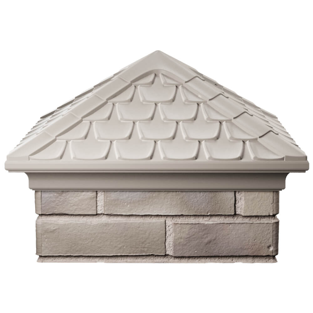 Колпак Zking Эльбрус Бежевый на столб 1.5х1.5 кирпича (385х385мм) Кемерово фото