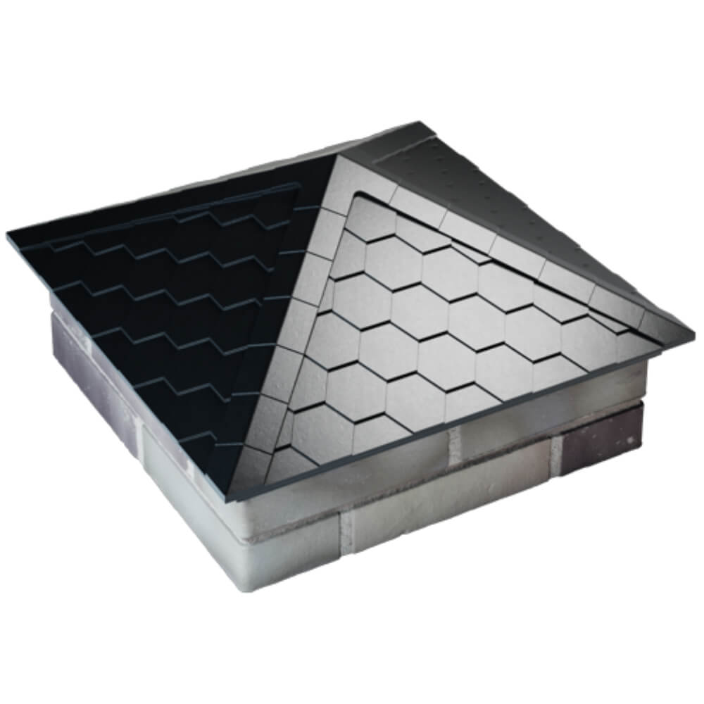 Колпак Zking Эверест Черный на столб 2х2 кирпича (535х535мм) Кемерово фото