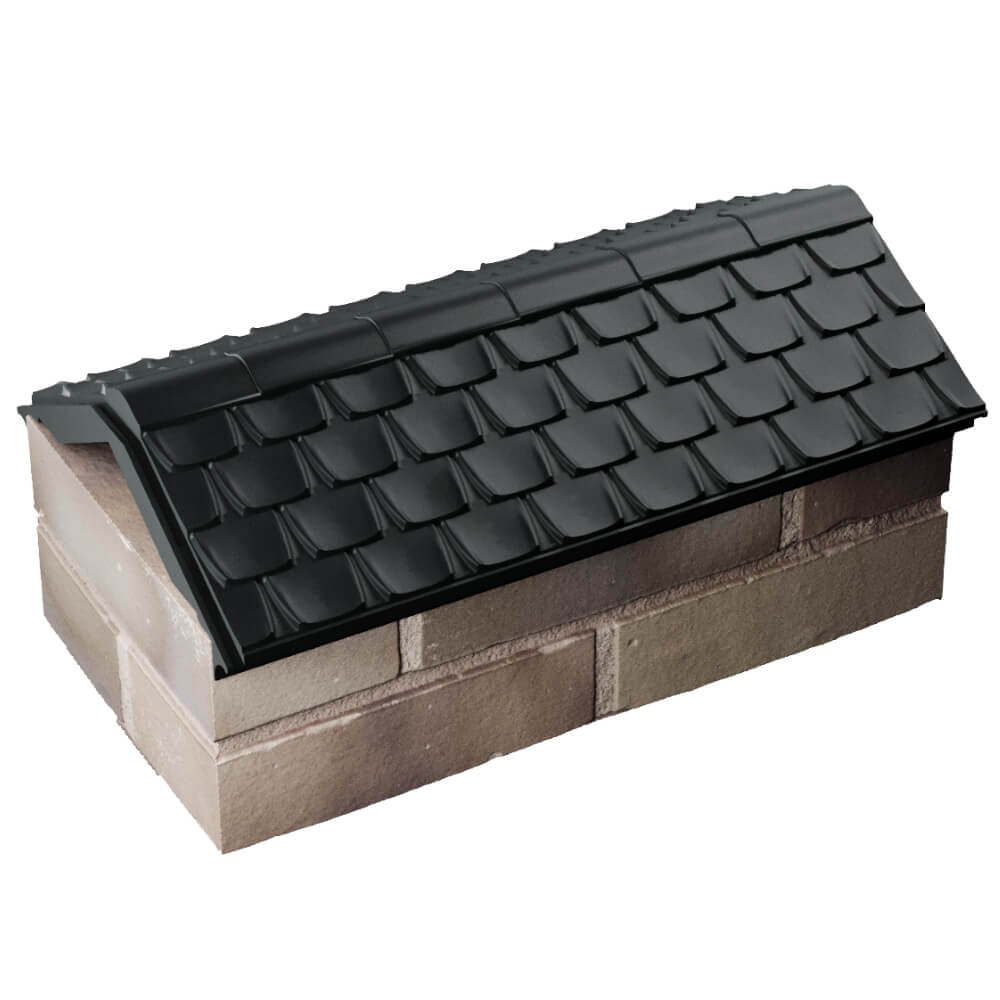 Парапет Zking Эльбрус Черный с посадкой на 1 кирпич (255мм) в Кемерово фото