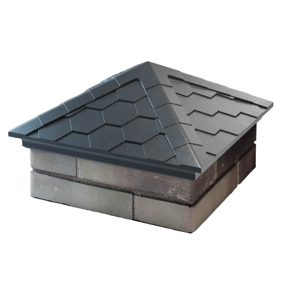 Колпак Zking Эверест Серый на столб 1.5х1.5 кирпича (390х390мм) в Кемерово фото