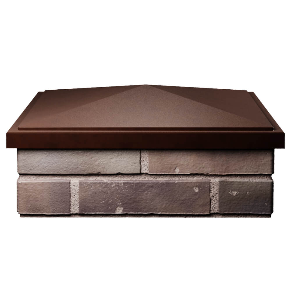Колпак Zking БонаМоно Коричневый на столб 2х2 кирпича (515х515, 530х530мм) Кемерово фото