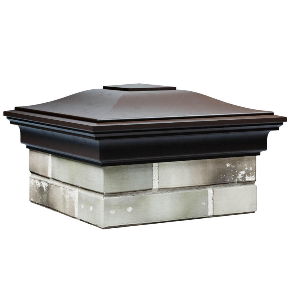 Колпак Zking Монблан Коричневый на столб 1.5х1.5 кирпича (385х385мм) в Кемерово фото