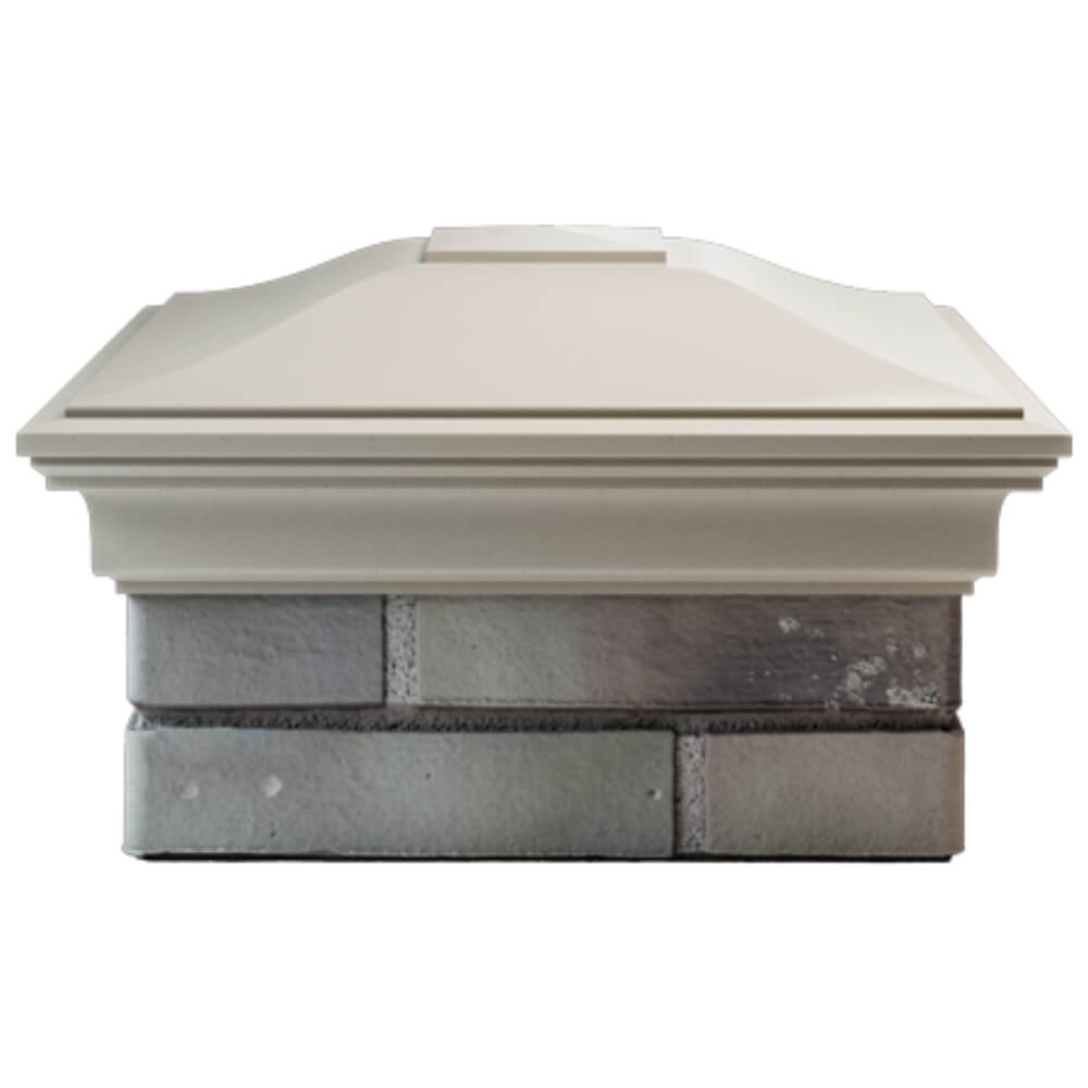 Колпак Zking Монблан Бежевый на столб 1.5х1.5 кирпича (385х385мм) Кемерово фото