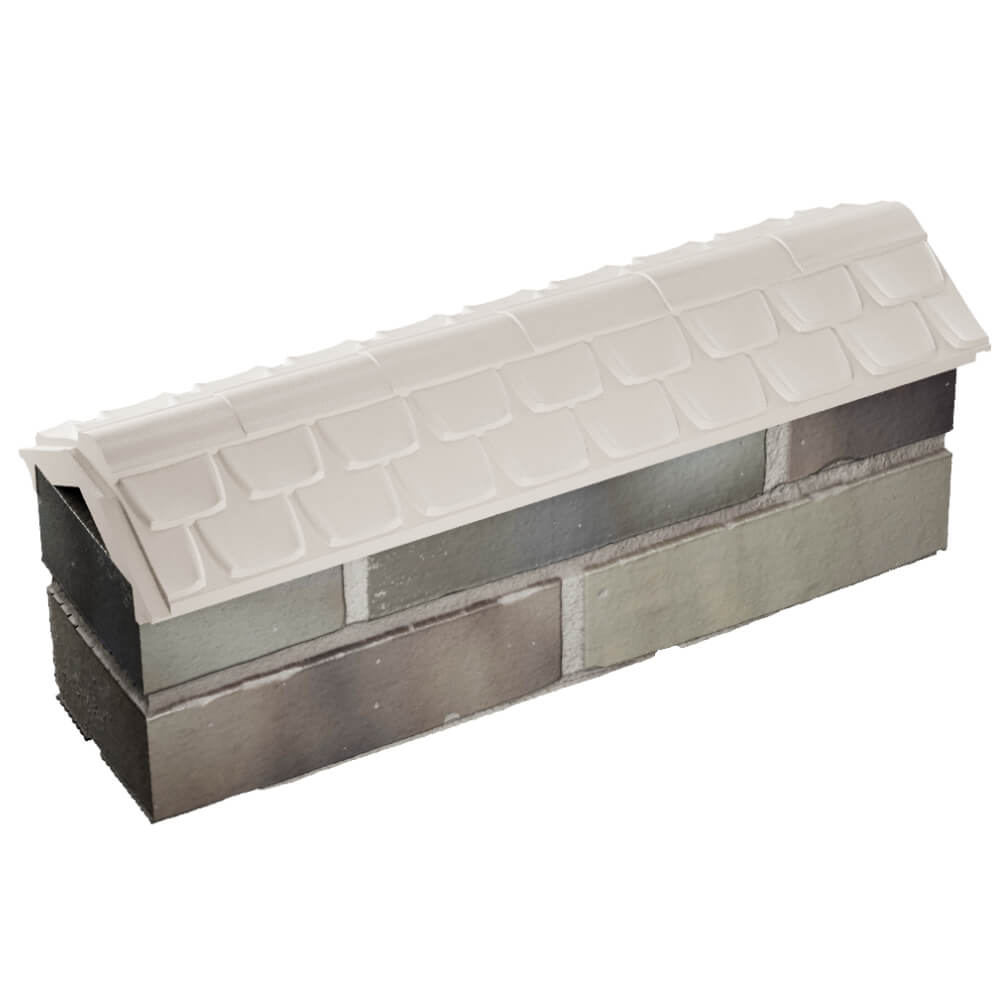 Парапет Zking Эльбрус Бежевый с посадкой на 0.5 кирпича (130мм) в Кемерово фото