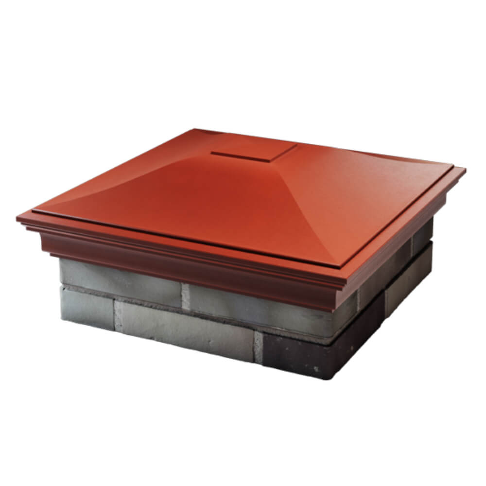 Колпак Zking Монблан Красный на столб 2х2 кирпича (515х515мм) в Кемерово фото