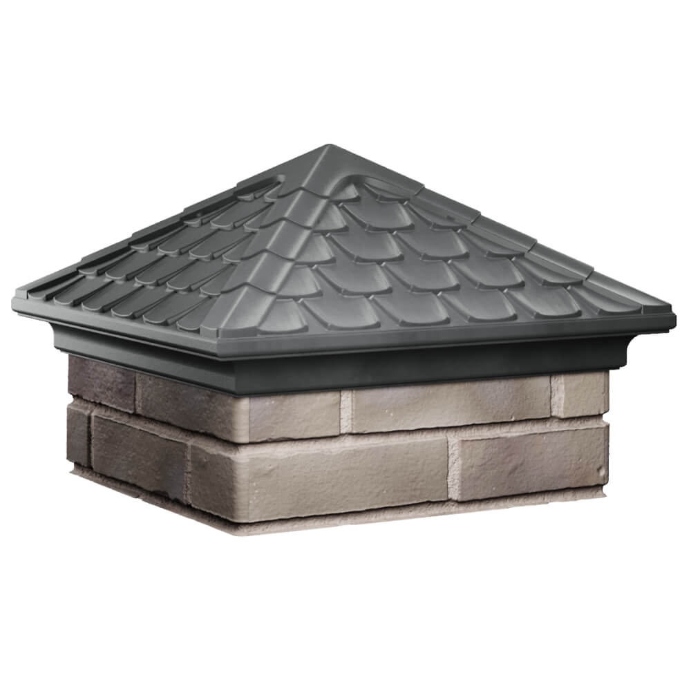 Колпак Zking Эльбрус Серый на столб 1.5х1.5 кирпича (385х385мм) в Кемерово фото