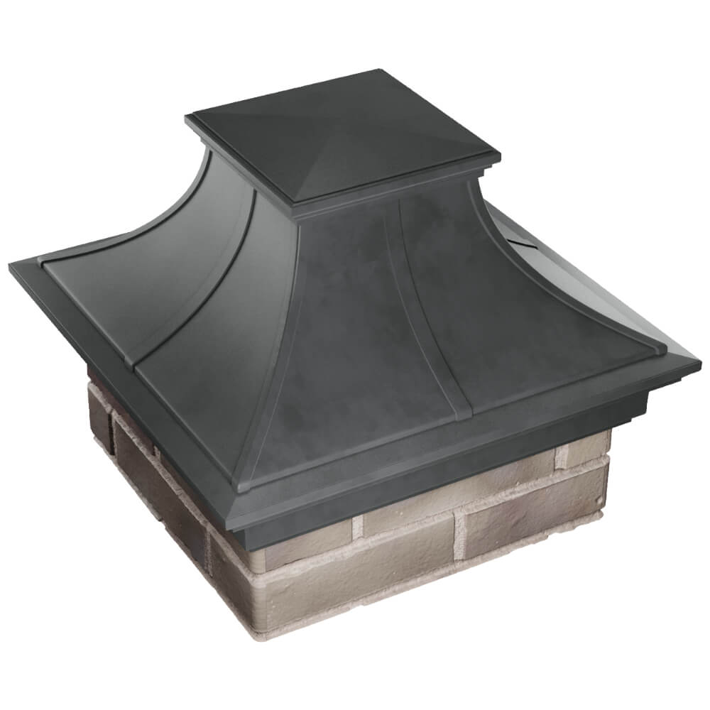 Колпак Zking Монблан Премиум Серый на столб 1.5х1.5 кирпича (385х385мм) в Кемерово фото